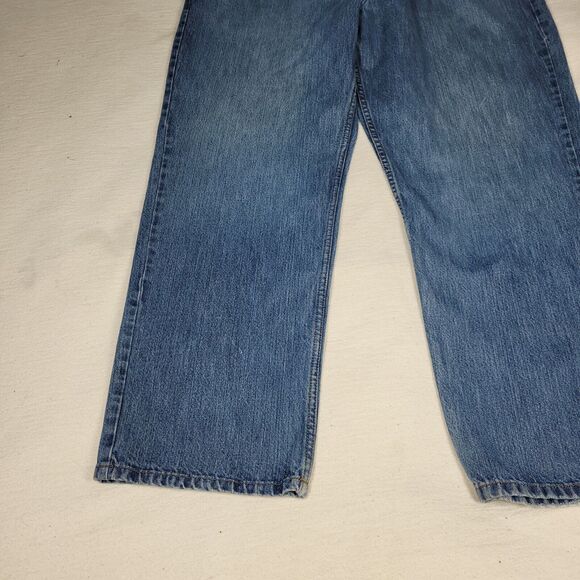 Vintage Chaps Jeans Mens Size 42x32 Straight Cotton Blue Denim Casual Work Job - Picture 3 of 16